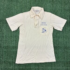 Vintage 70s Sand-Knit Snow College Wrestling Polo Shirt
